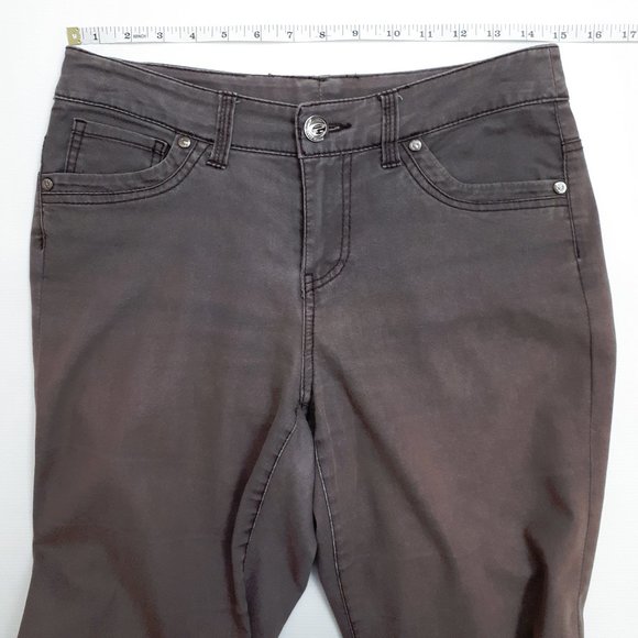 POINT ZERO Vintage Boot Cut Jeans in Chocolate Brown Ombré Fade - Picture 4 of 16